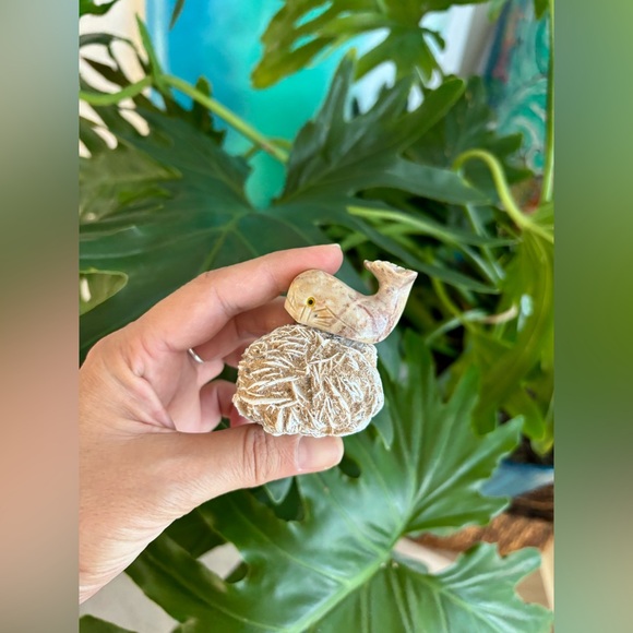 Other - Soapstone Whale on Desert Rose figurine